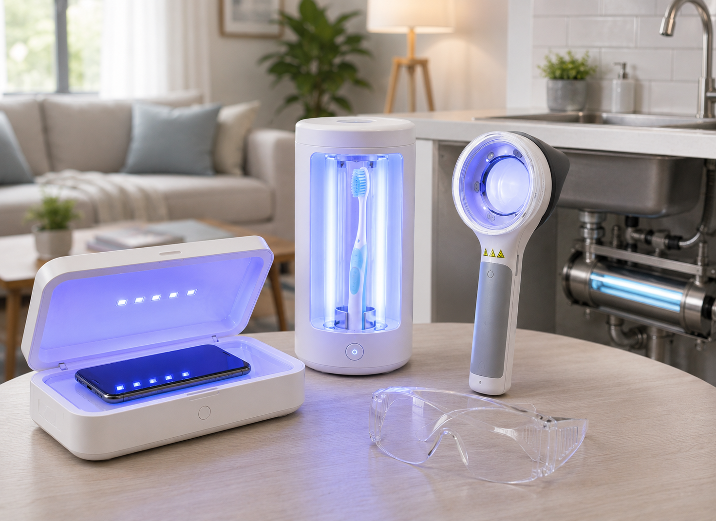 Home UV devices nearly every week - UV phone sanitizers, toothbrush chambers, under-sink water systems