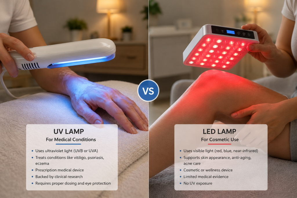 UV Lamps for Skin Treatment: UV Lamp vs LED Lamp – What’s the Difference?